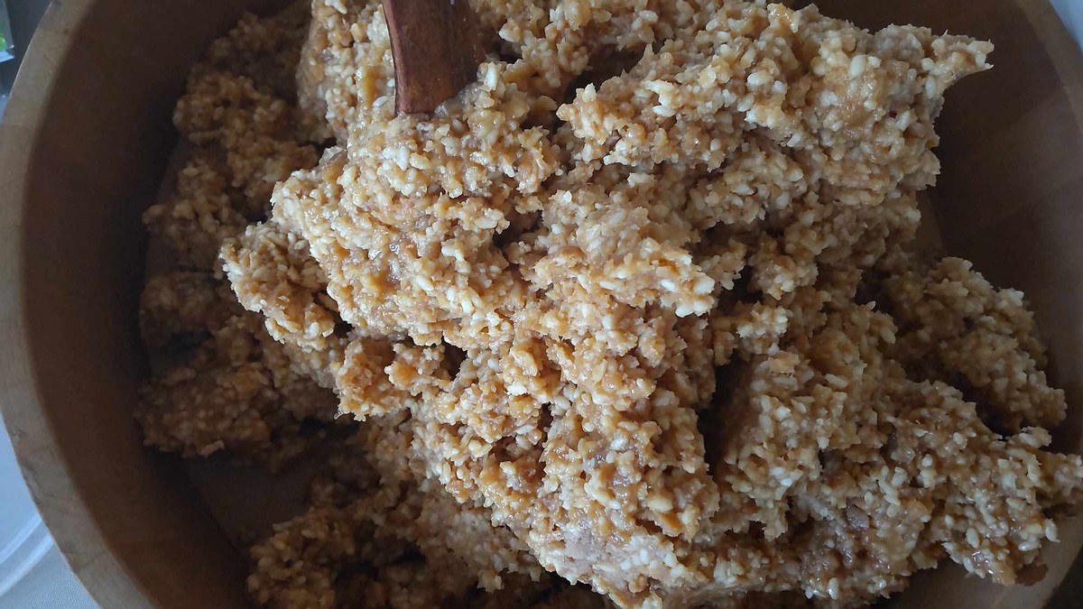 Let's Check My Homemade Miso in The Mid Way of Fermentation