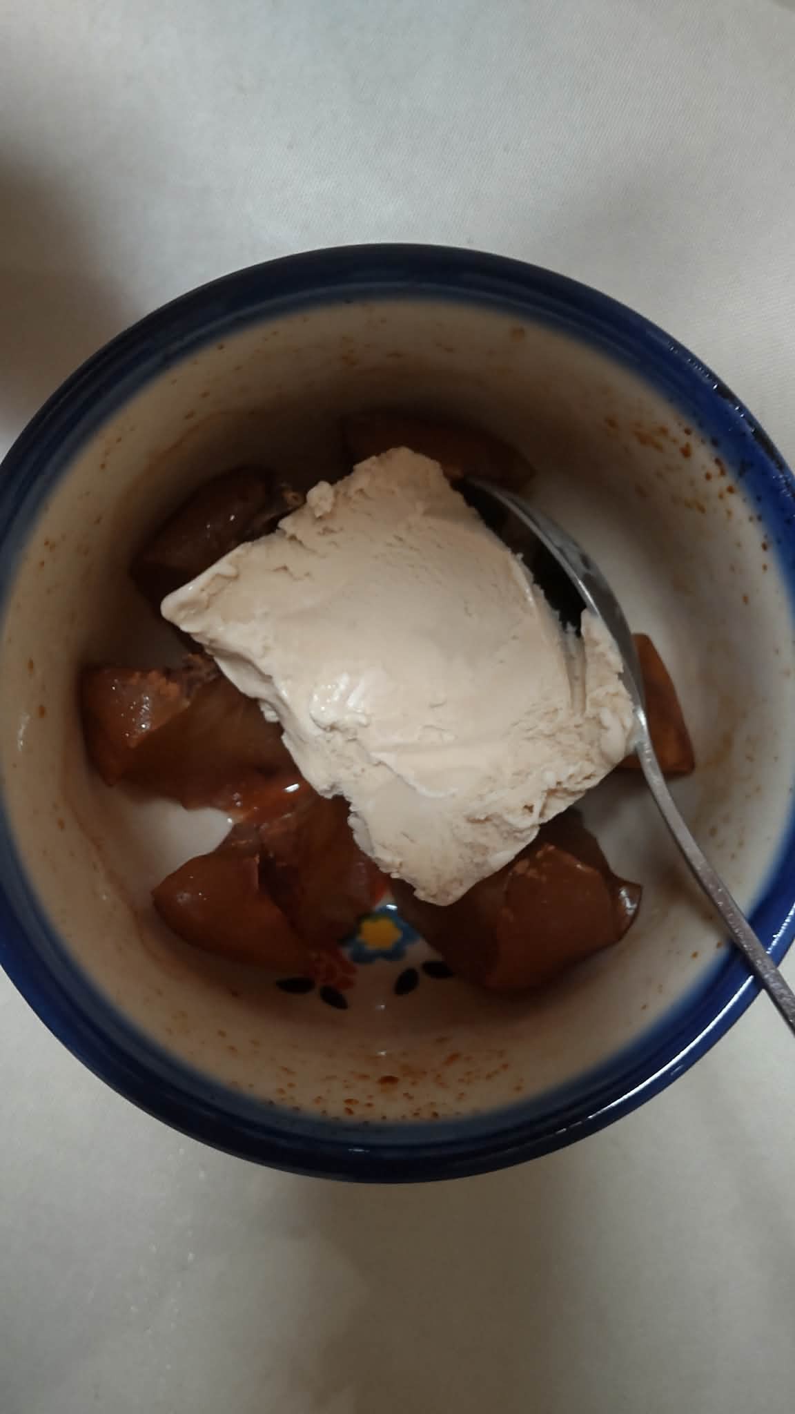 My Homemade Baked Apple with Ice Cream