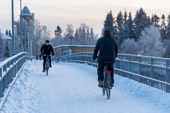 Ir en bici en invierno