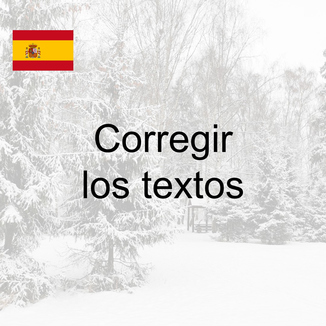 Corregir los Textos