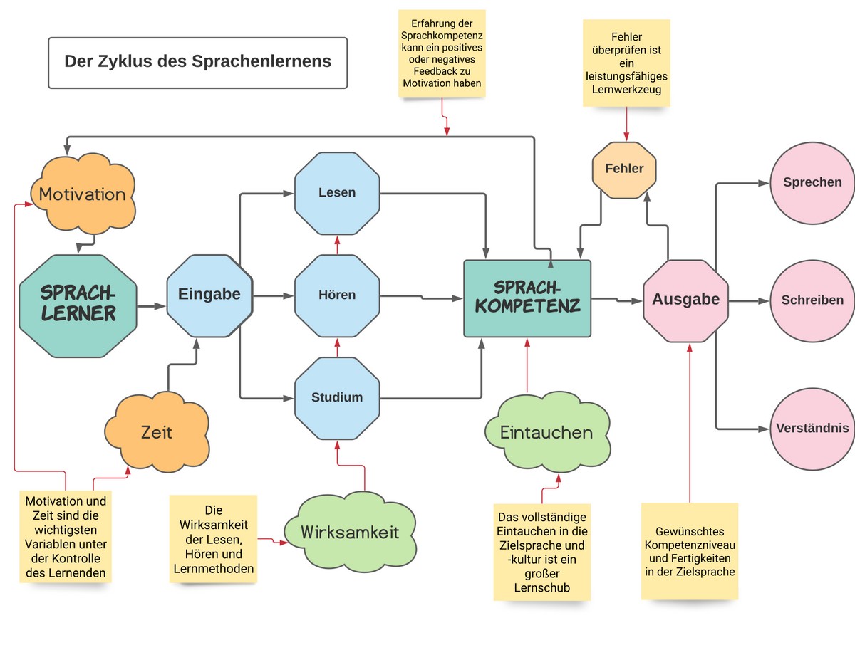 Der Zyklus des Sprachenlernens