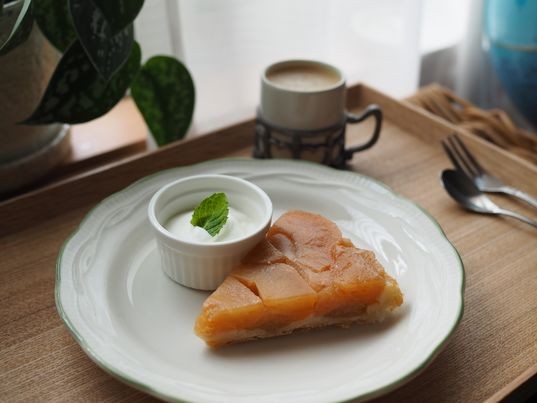 J'ai fait une tarte tatin selon une recette française!